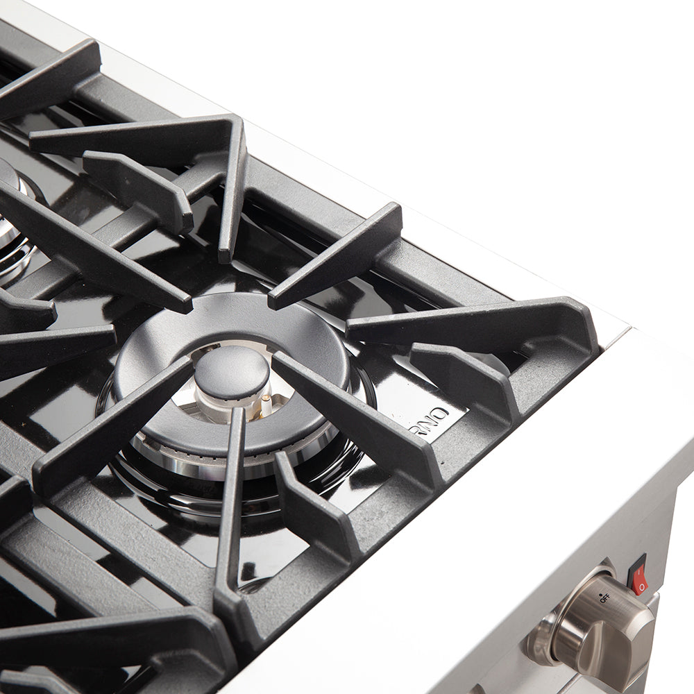 Forno Galiano 36-Inch Gas Range FFSGS6244-36 – Stainless Steel – FFSGS6244 36 corner 20burner web