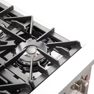 Forno Galiano 36-Inch Gas Range FFSGS6244-36 – Stainless Steel – FFSGS6244 36 corner 20burner web
