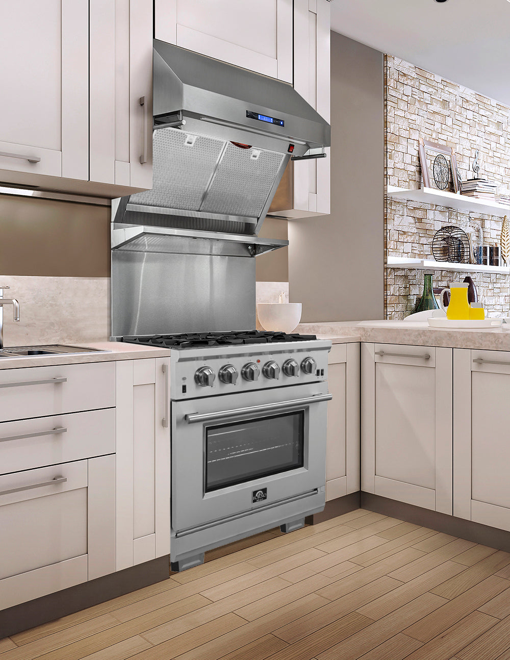 Forno Capriasca 30-Inch Gas Range FFSGS6260-30 – Stainless Steel – FFSGS6260 30 live web