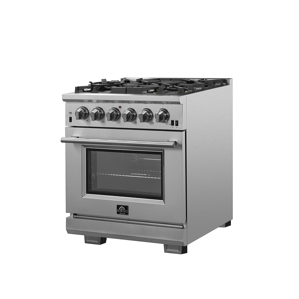 Forno Capriasca 30-Inch Gas Range FFSGS6260-30 – Stainless Steel – FFSGS6260 30 right view web