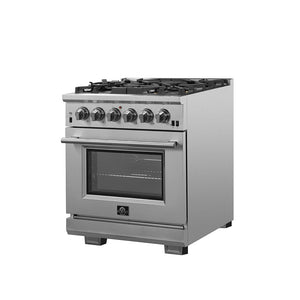 Forno Capriasca 30-Inch Gas Range FFSGS6260-30 – Stainless Steel – FFSGS6260 30 right view web