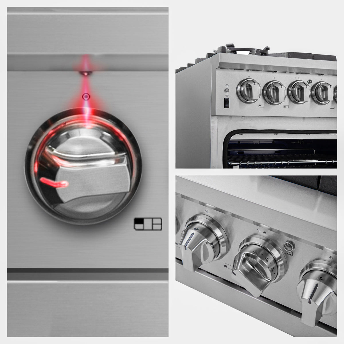Forno Capriasca 36-Inch Gas Range FFSGS6260-36 – Stainless Steel – FFSGS6260 36 20knob