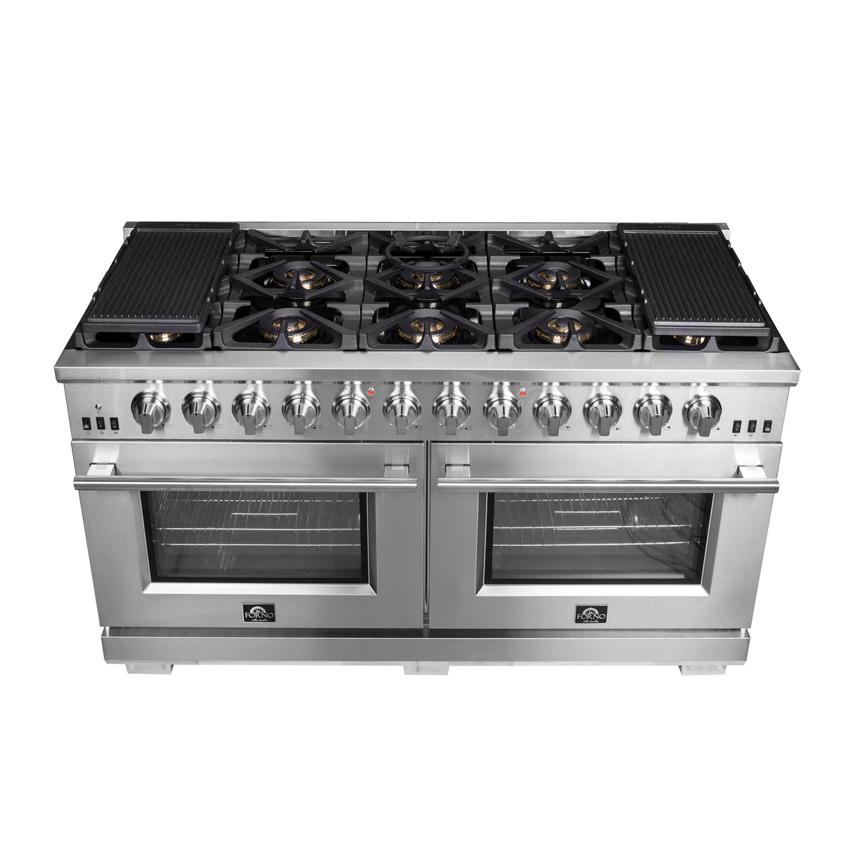 Forno Capriasca 60-Inch Gas Range FFSGS6260-60 – Stainless Steel – FFSGS6260 60 gas range top