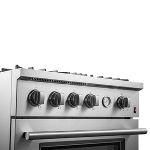 Forno Marco 30-Inch Gas Range FFSGS6277-30 – Stainless Steel – FFSGS6277 30 20Gas 20Range close 20up 20on 20knobs