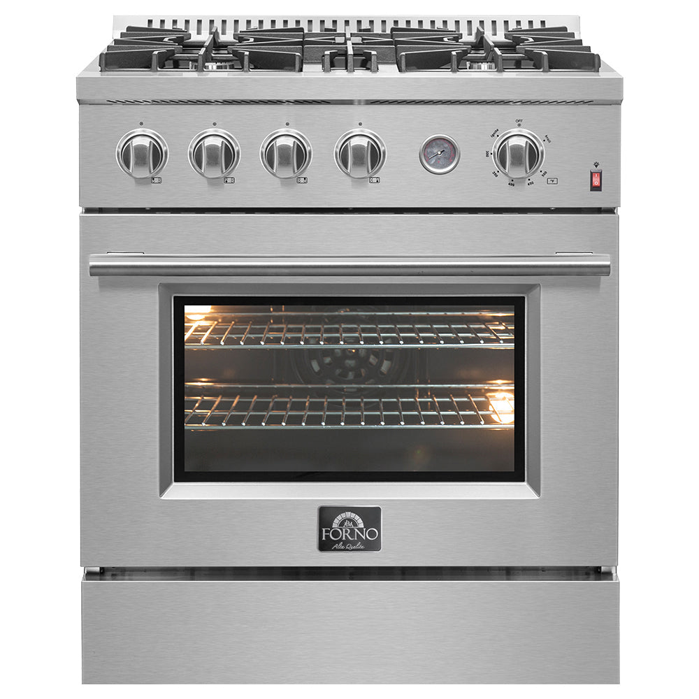 Forno Marco 30-Inch Gas Range FFSGS6277-30 – Stainless Steel – FFSGS6277 30 20Gas 20Range front 20close
