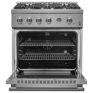 Forno Marco 30-Inch Gas Range FFSGS6277-30 – Stainless Steel – FFSGS6277 30 20Gas 20Range front 20open 20door