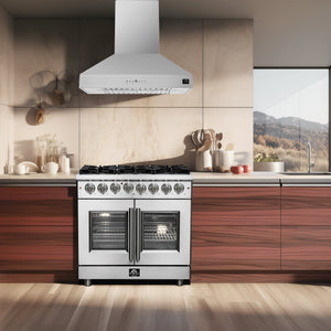 Forno Massimo 36-Inch Dual Fuel Range FFSGS6325-36 – Stainless Steel – FFSGS6325 36 forno massimo french door dual fuel range lifestyle