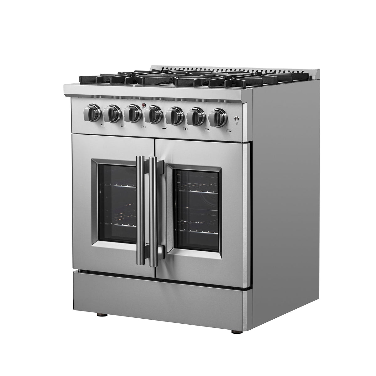 Forno Galiano 30-Inch Dual Fuel Range FFSGS6356-30 – Stainless Steel – FFSGS6356 30 20Angled 20Front