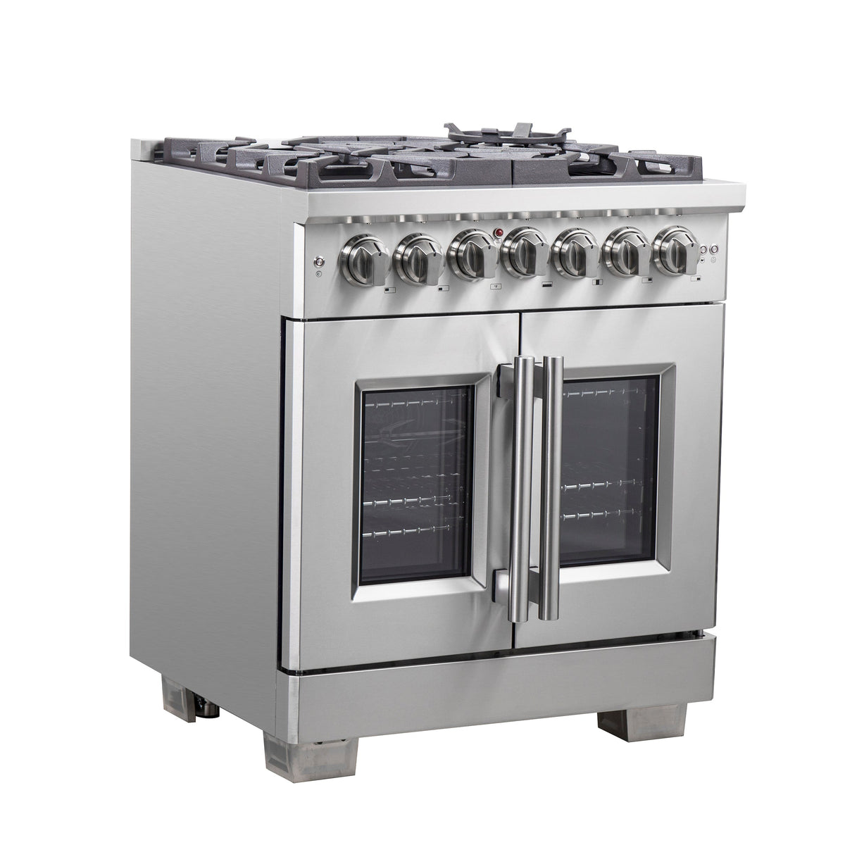Forno Capriasca 30-Inch Dual Fuel Range FFSGS6387-30 – Stainless Steel – FFSGS6387 30 20Left 20Angle