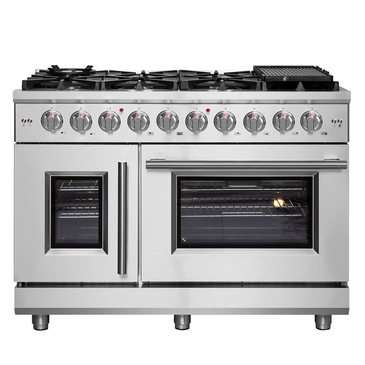 Forno Massimo 48-Inch Gas Range FFSGS6439-48 – Stainless Steel – FFSGS6439 48 20Forno 20Massimo 20French 20Door 20Gas 20Range