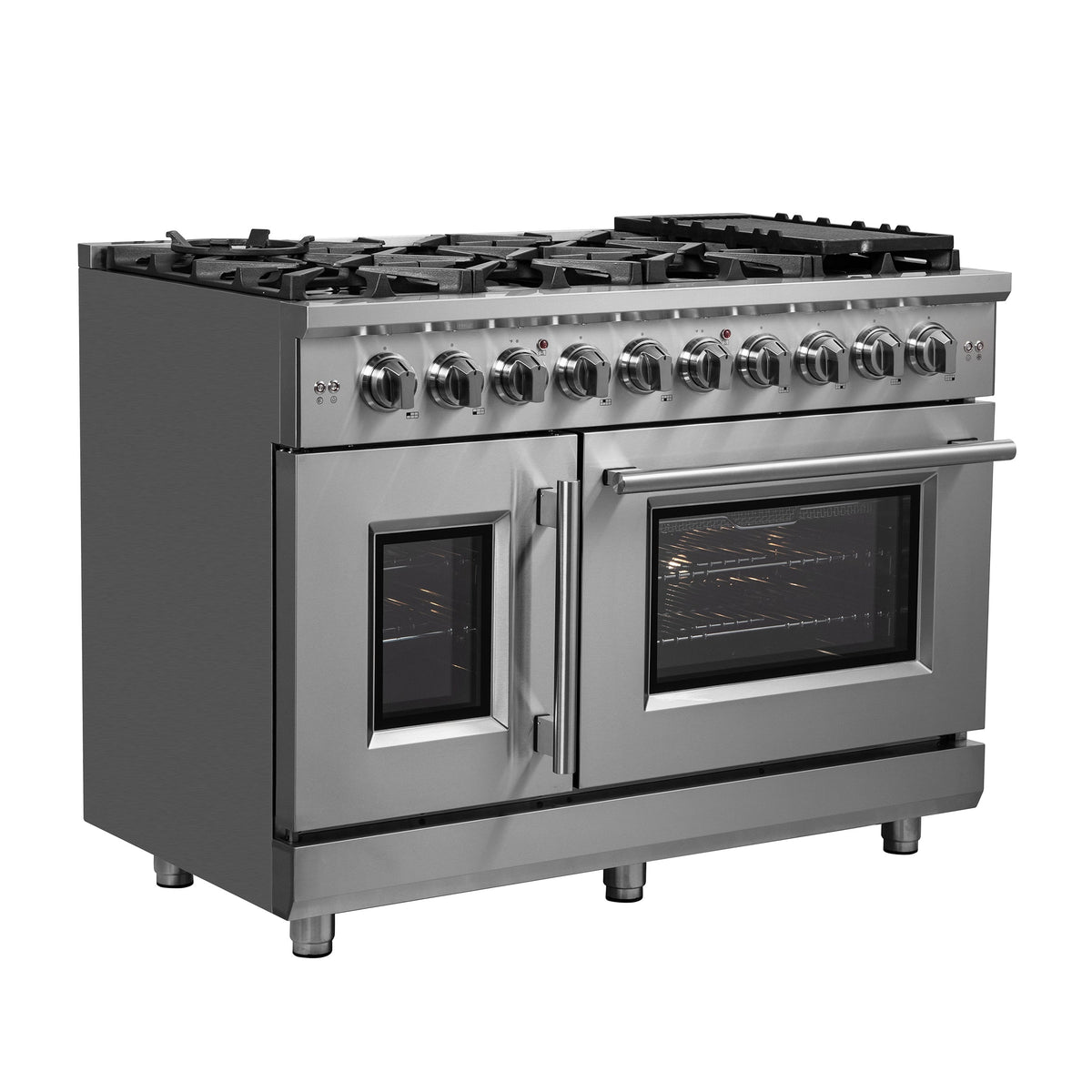 Forno Massimo 48-Inch Gas Range FFSGS6439-48 – Stainless Steel – FFSGS6439 48 20Forno 20Massimo 20French 20Door 20Gas 20Range 20Side 20Panel