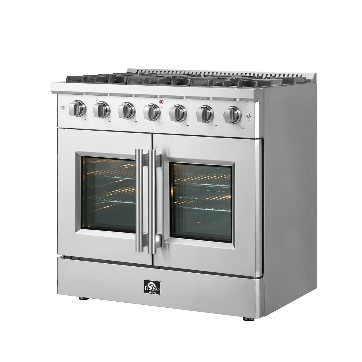 Forno Galiano 36-Inch Gas Range FFSGS6444-36 – Stainless Steel – FFSGS6444 36 20Angle