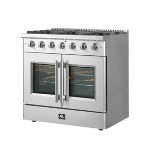 Forno Galiano 36-Inch Gas Range FFSGS6444-36 – Stainless Steel – FFSGS6444 36 20Angle