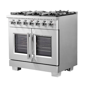 Forno Capriasca 36-Inch Gas Range FFSGS6460-36 – Stainless Steel – FFSGS6460 36 20Angle