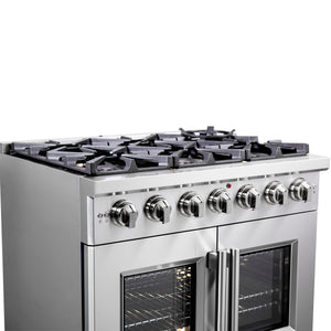 Forno Capriasca 36-Inch Gas Range FFSGS6460-36 – Stainless Steel – FFSGS6460 36 20Control 20Knobs