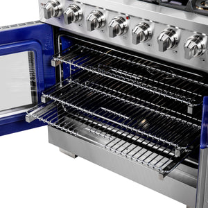 Forno Capriasca 36-Inch Gas Range FFSGS6460-36 – Stainless Steel – FFSGS6460 36 20Easy 20Glide 20Oven 20Rack