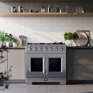 Forno Capriasca 36-Inch Gas Range FFSGS6460-36 – Stainless Steel – FFSGS6460 36 Lifestyle