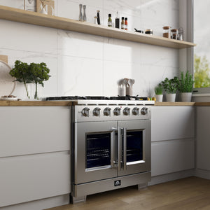 Forno Capriasca 36-Inch Gas Range FFSGS6460-36 – Stainless Steel – FFSGS6460 36 Lifestyle Scene03