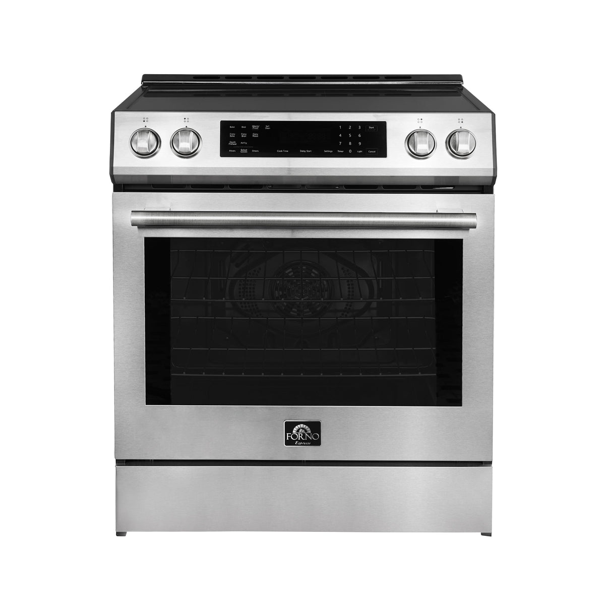 Forno Donatello 30-Inch Induction Range FFSIN0905-30 – Stainless Steel – FFSIN0905 30 espresso leonardo induction range front
