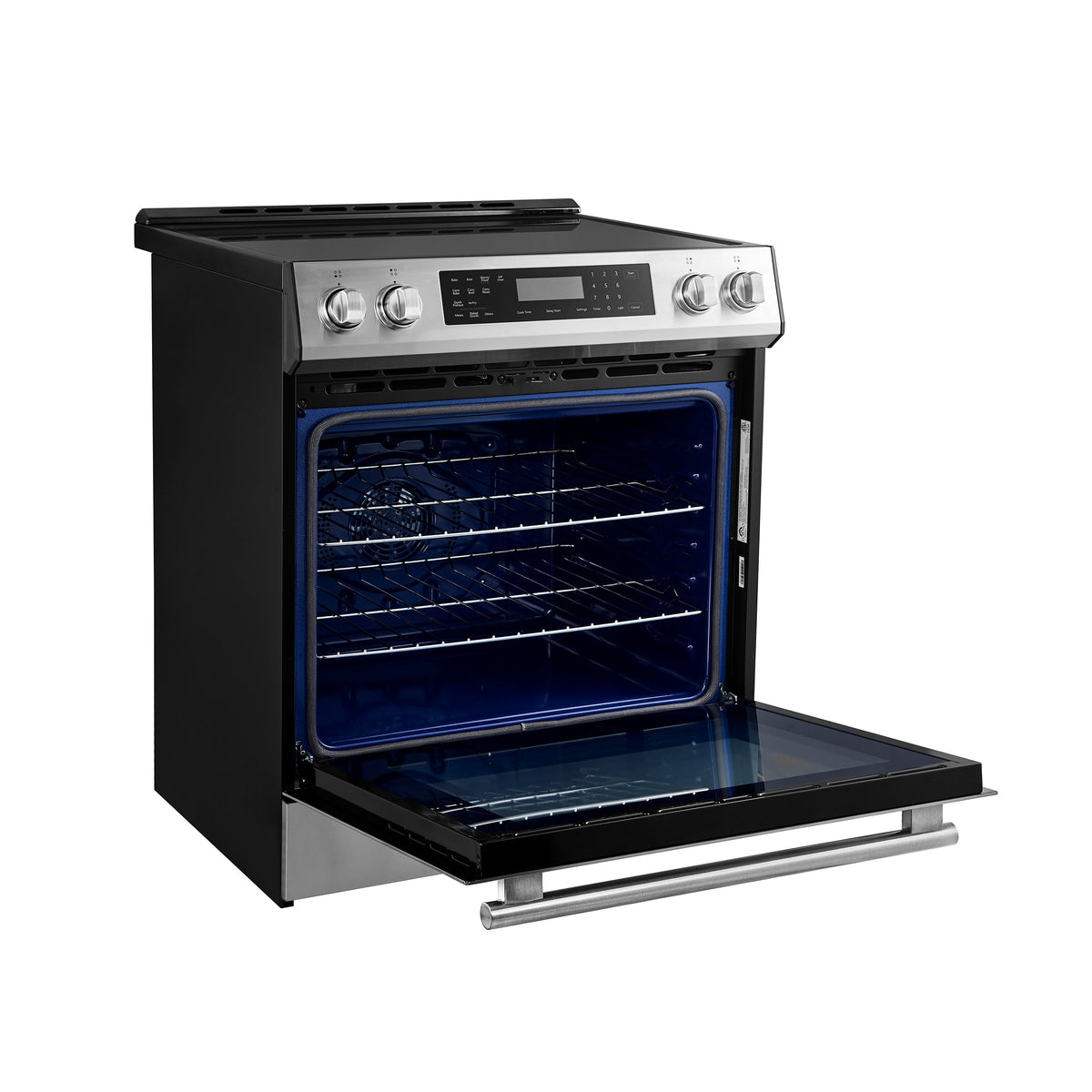 Forno Donatello 30-Inch Induction Range FFSIN0905-30 – Stainless Steel – FFSIN0905 30 espresso leonardo induction range side open