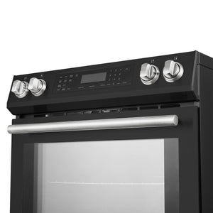 Forno Kitchen Appliance Package FBDL-015-11CAUS – Stainless Steel – FFSIN0905 30BLK espresso leonardo induction range knobs close up