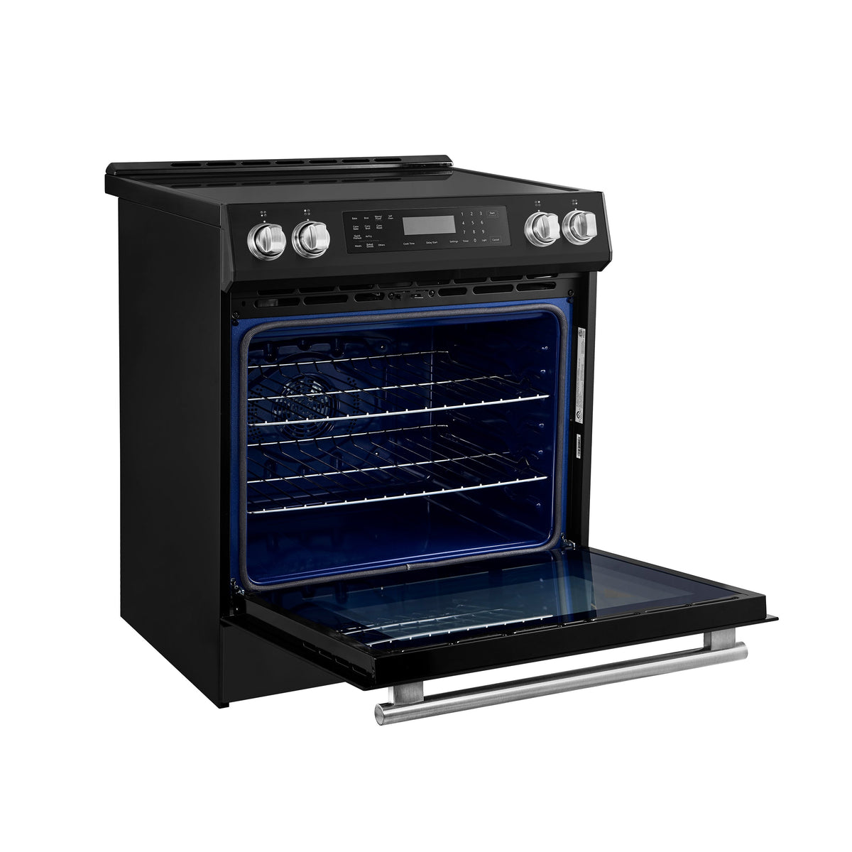 Forno Kitchen Appliance Package FBDL-015-13CAUS – Stainless Steel – FFSIN0905 30BLK espresso leonardo induction range side open