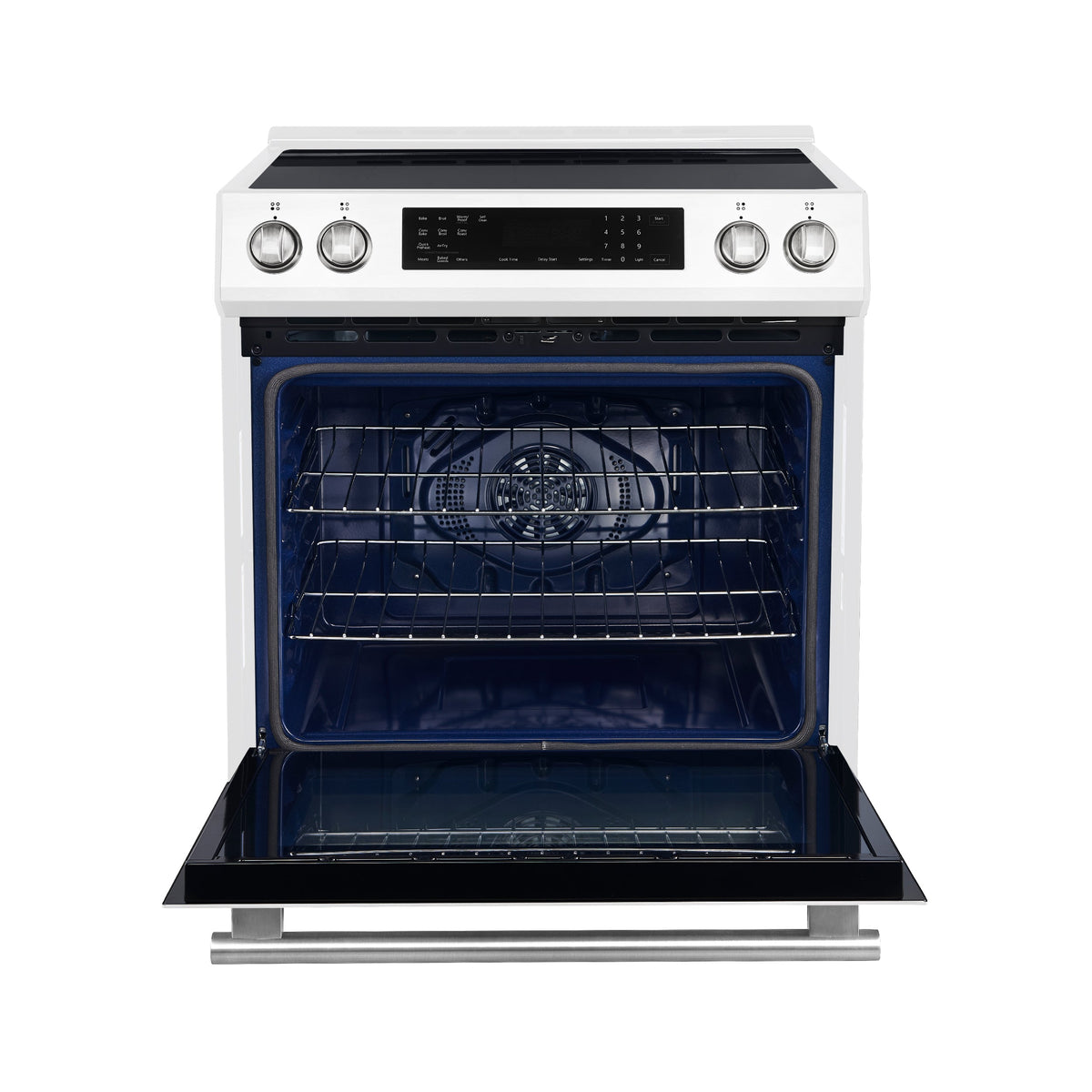 Forno Donatello 30-Inch Induction Range FFSIN0905-30 – White – FFSIN0905 30WHT espresso leonardo induction range front open