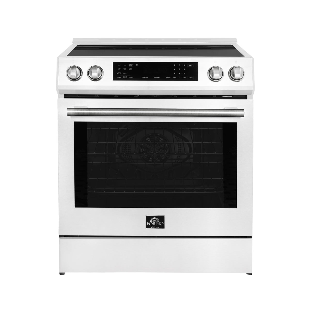 Forno Donatello 30-Inch Induction Range FFSIN0905-30 – White – FFSIN0905 30WHT espresso leonardo induction range front