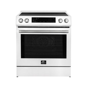 Forno Kitchen Appliance Package FBDL-015-06CAUS – Stainless Steel – FFSIN0905 30WHT espresso leonardo induction range front