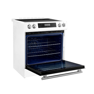 Forno Kitchen Appliance Package FBDL-015-10CAUS – Stainless Steel – FFSIN0905 30WHT espresso leonardo induction range side open
