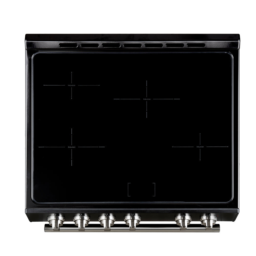 Forno Leonardo 30-Inch Induction Range FFSIN0982-30 – Black – FFSIN0982 30 BLK Leonardo 30 inc Induction Range Black Front Top SS