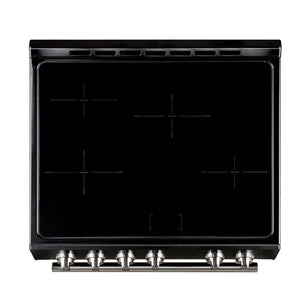 Forno Leonardo 30-Inch Induction Range FFSIN0982-30 – Black – FFSIN0982 30 BLK Leonardo 30 inc Induction Range Black Front Top SS