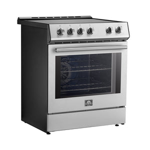 Forno Leonardo 30-Inch Induction Range FFSIN0982-30 – Stainless Steel – FFSIN0982 30 Leonardo 30 inc Induction Range Stainless Steel Angle Close SS