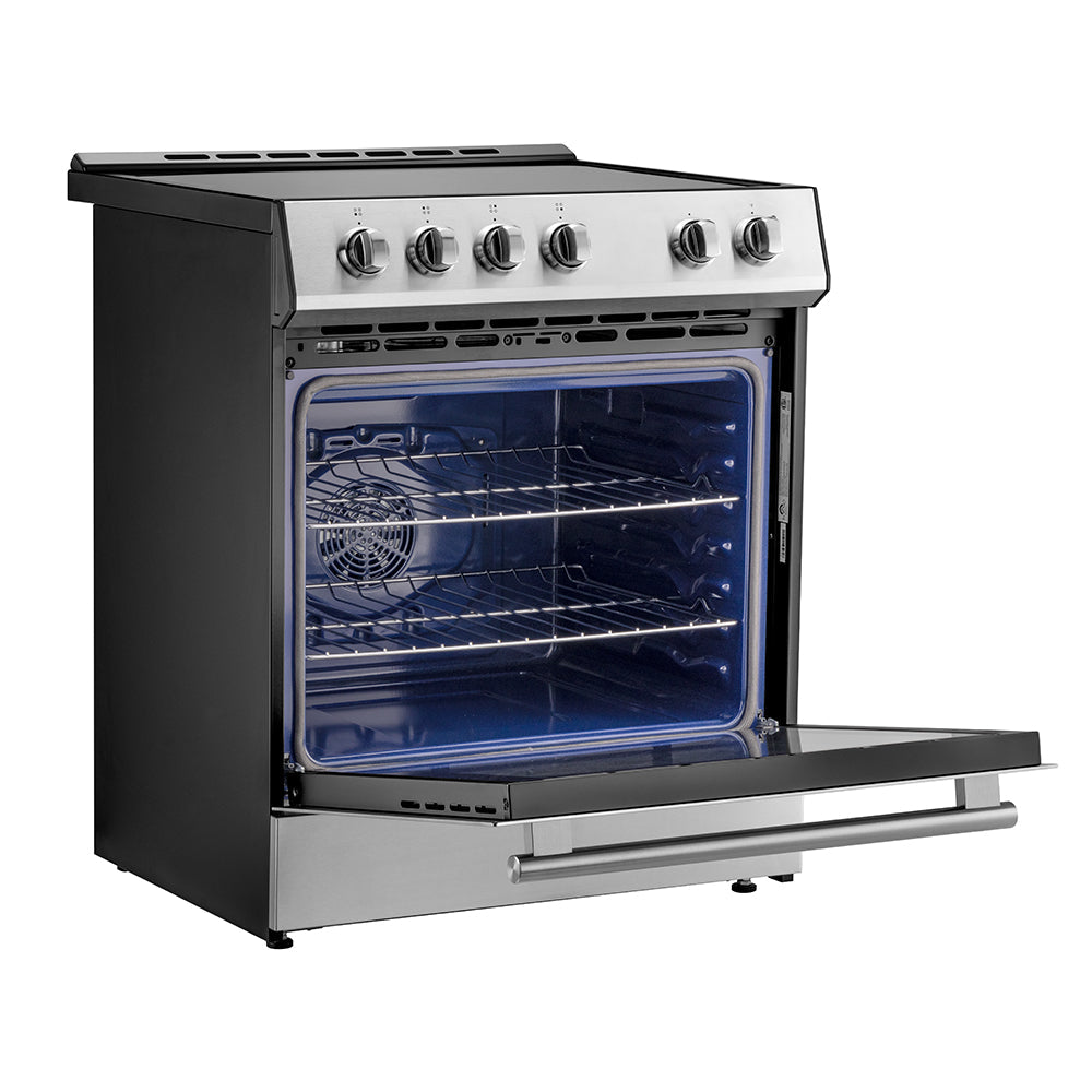 Forno Kitchen Appliance Package FBDL-014-05CAUS – Stainless Steel – FFSIN0982 30 Leonardo 30 inc Induction Range Stainless Steel Angle Open SS