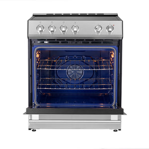 Forno Kitchen Appliance Package FBDL-014-05CAUS – Stainless Steel – FFSIN0982 30 Leonardo 30 inc Induction Range Stainless Steel Front Open SS
