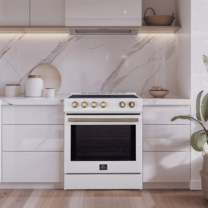 Forno Leonardo 30-Inch Induction Range FFSIN0982-30 – White – FFSIN0982 30 Lifestyle white
