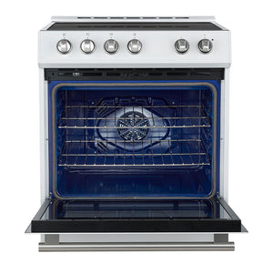 Forno Kitchen Appliance Package FBDL-014-08CAUS – Stainless Steel – FFSIN0982 30WHT Leonardo 30 inc Induction Range Whit Front Open SS