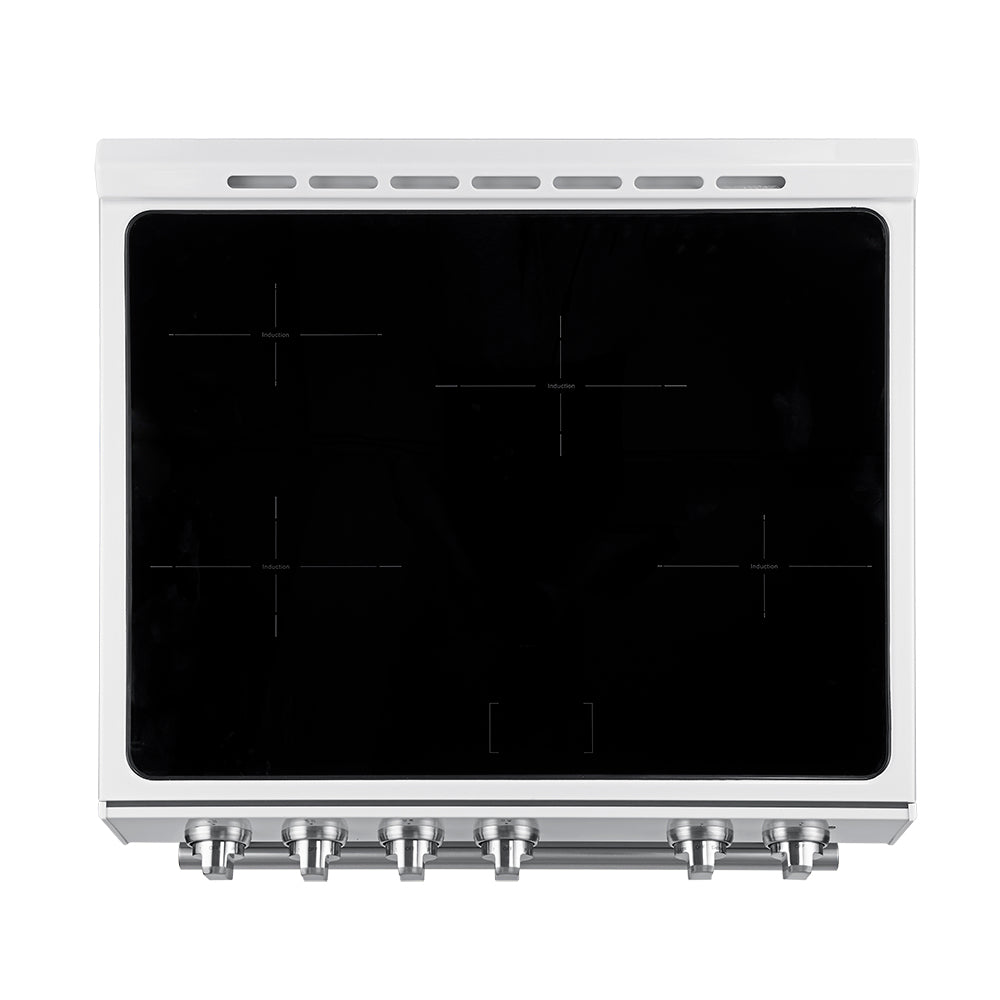Forno Kitchen Appliance Package FBDL-014-09CAUS – Stainless Steel – FFSIN0982 30WHT Leonardo 30 inc Induction Range White Front Top SS