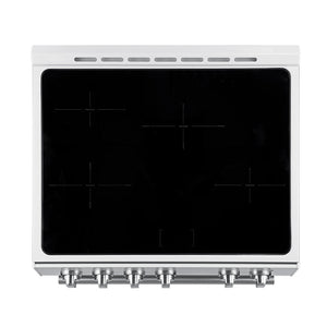 Forno Kitchen Appliance Package FBDL-014-09CAUS – Stainless Steel – FFSIN0982 30WHT Leonardo 30 inc Induction Range White Front Top SS