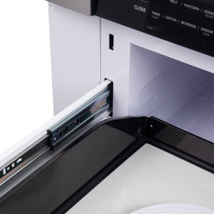 Forno Capoliveri 30-Inch Microwave Drawer FMWDR3000-30 – Stainless Steel – FMWDR3000 30BLK Close up on track