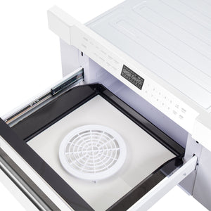 Forno Capoliveri 30-Inch Microwave Drawer FMWDR3000-30 – White – FMWDR3000 30WHT Angle Open SSH