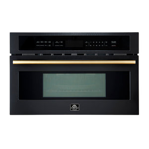Forno Kitchen Appliance Package FBDL-025-03CAUS – Stainless Steel – FMWDR3093 30BLK FRONT BRASS