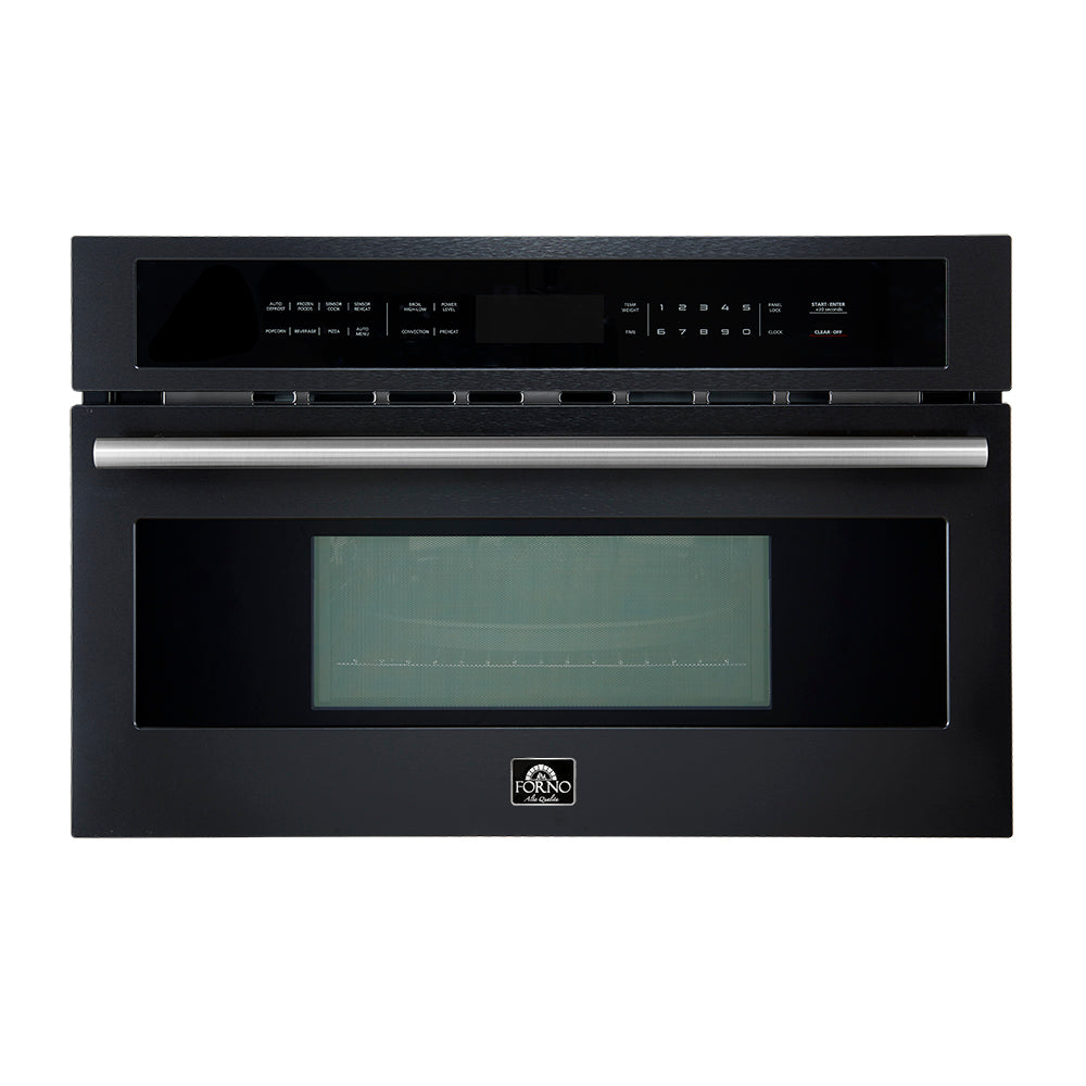 Forno Kitchen Appliance Package FBDL-025-03CAUS – Stainless Steel – FMWDR3093 30BLK FRONT STAINLESS HANDLE