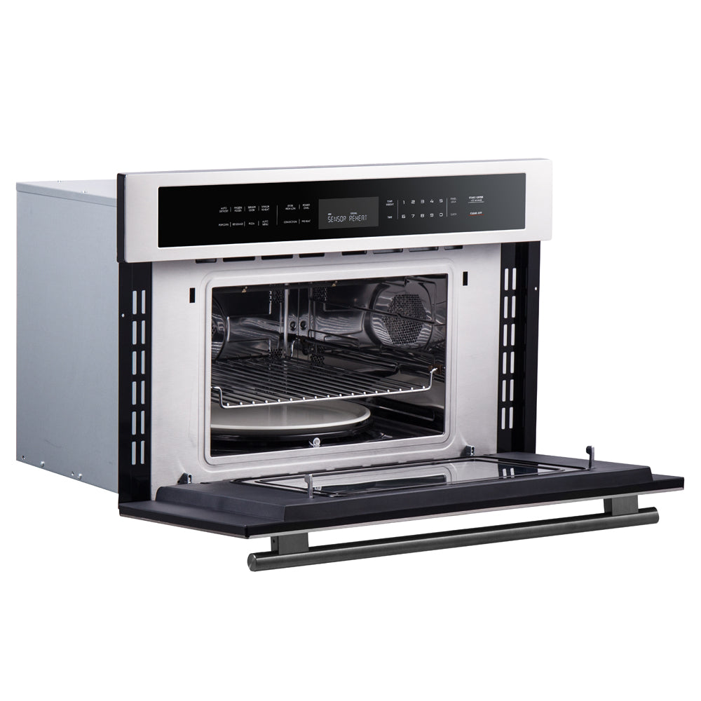 Forno Kitchen Appliance Package FBDL-025-01CAUS – Stainless Steel – FMWDR3093 30 Angle Open Door