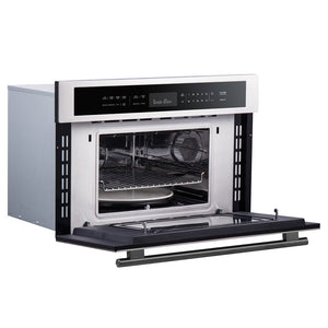 Forno Kitchen Appliance Package FBDL-025-01CAUS – Stainless Steel – FMWDR3093 30 Angle Open Door