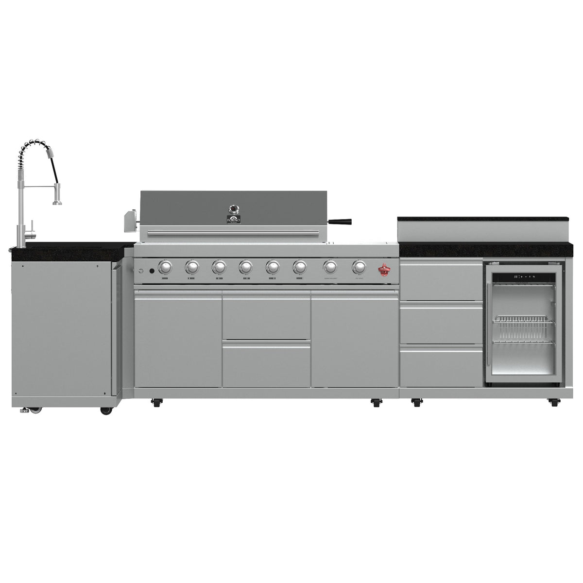 Forno Bulnes 40-Inch Outdoor Kitchen Set FODKT2520BLK – Black – FODKT2520BLK 20 281 29