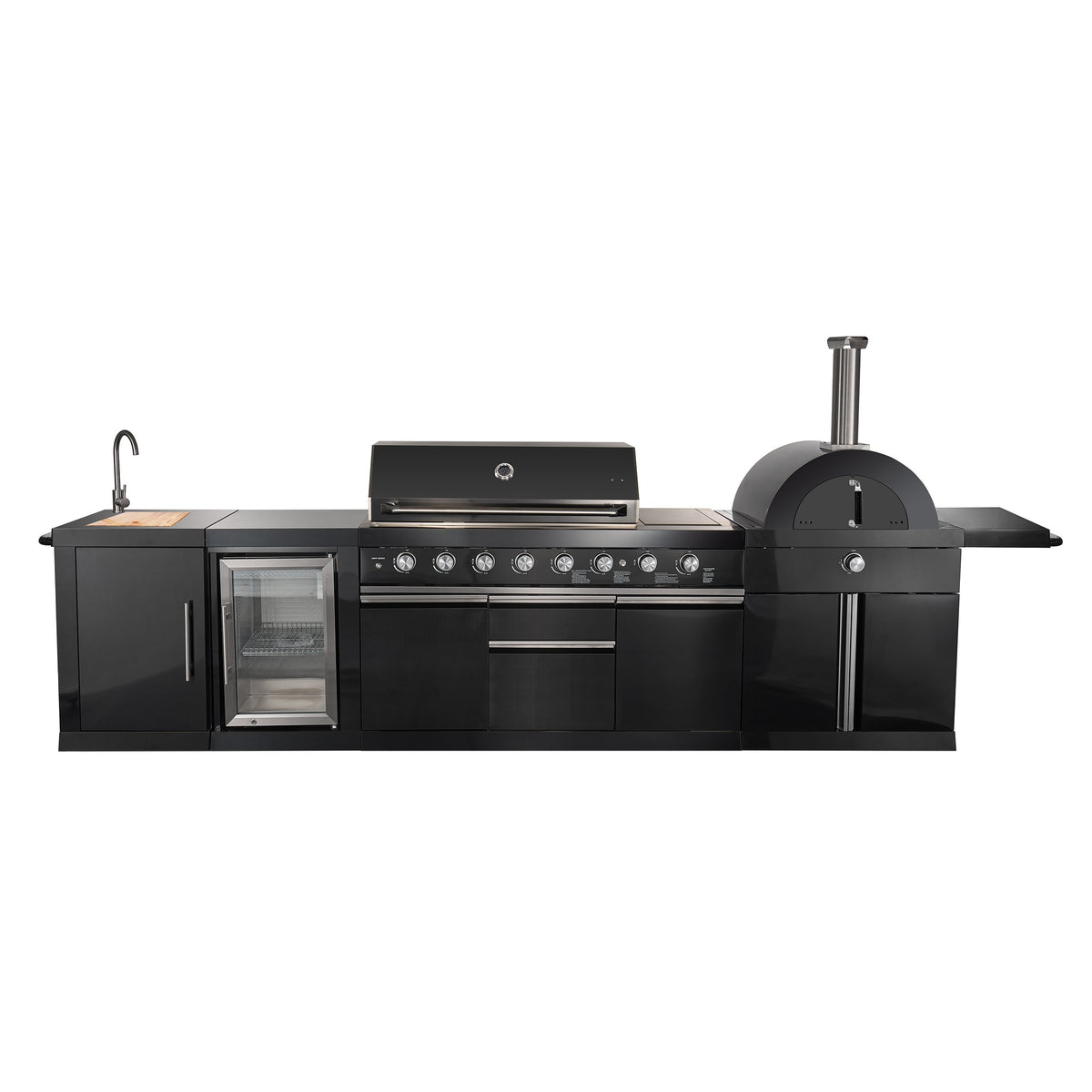 Forno Aperto Outdoor Kitchen Set FODKT2551BLK – Black – FODKT2551BLK Main Picture