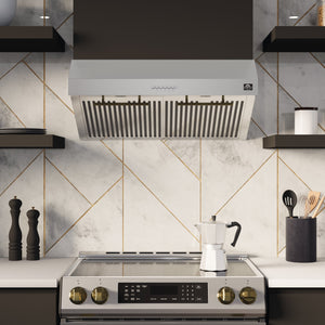 Forno Kitchen Appliance Package FBDL-002-01US – Stainless Steel – FRHUC5255 30 forno espresso range hood lifestyle