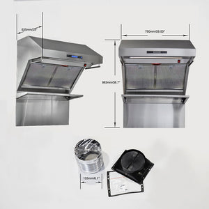 Forno Savona 30-Inch Range Hood FRHWM5029-30HB – Stainless Steel – FRHWM5029 30HB 20 283 29