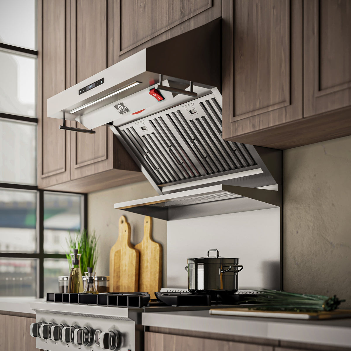 Forno Savona 30-Inch Range Hood FRHWM5029-30 – Stainless Steel – FRHWM5029 30 Lifestyle